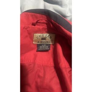 Cutter & Buck Men's L Red Windbreaker Golf Jacket Full Zip Polyester